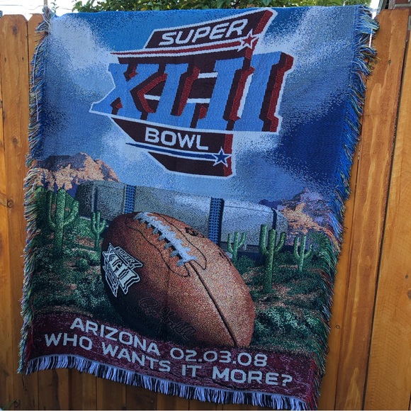 Super Bowl XXLI Tapestry Throw Blanket New York Giants v New England Patriots - Picture 1 of 12